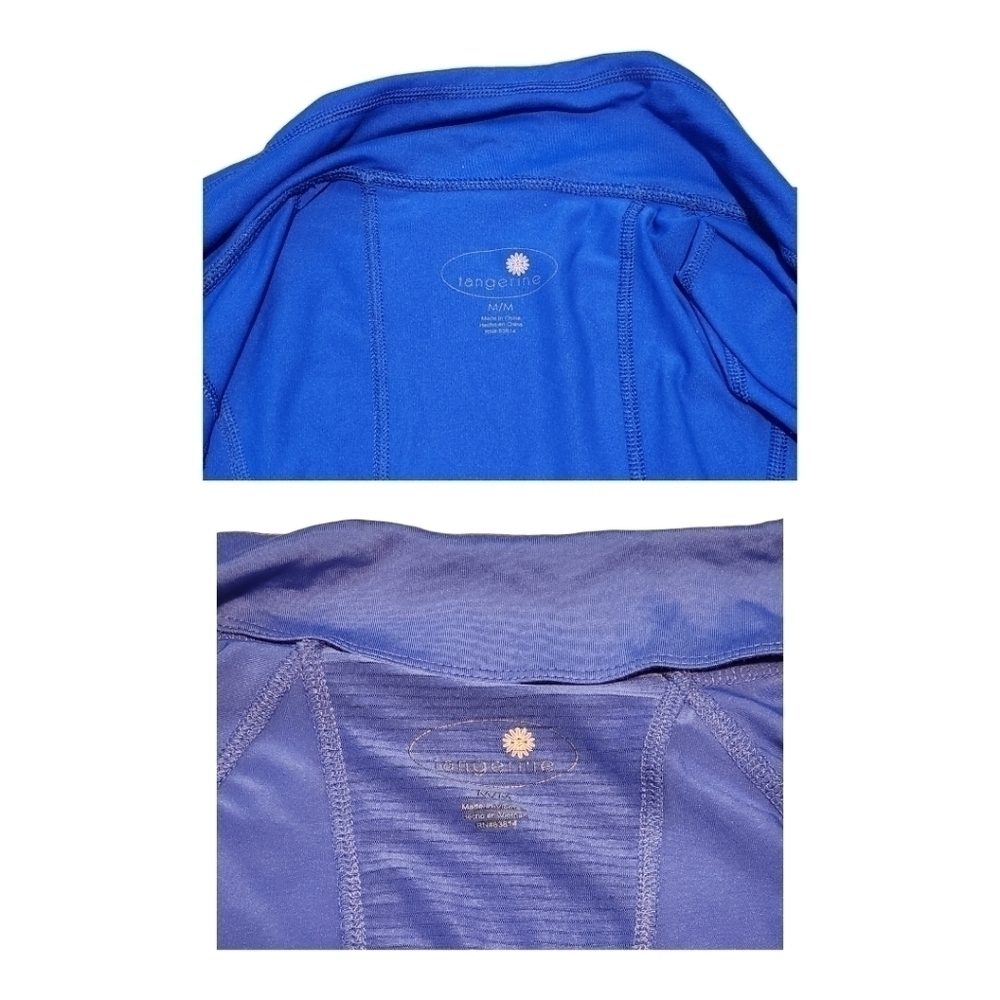Lot of 2 Tangerine Women's Blue Zip Up Athletic Shirts/Sweatshirts, Medium - Picture 16 of 16